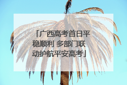 广西高考首日平稳顺利 多部门联动护航平安高考