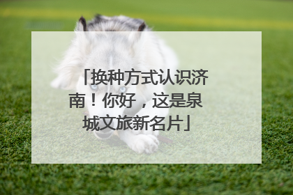 换种方式认识济南！你好，这是泉城文旅新名片
