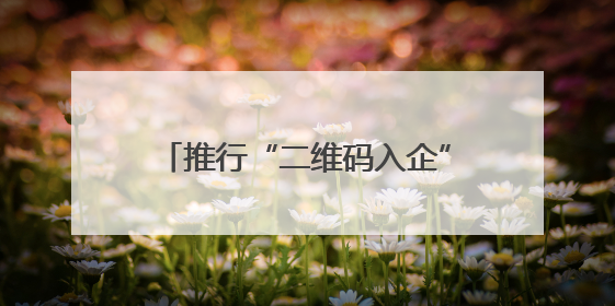 推行“二维码入企”制度 信阳市为企安上“电子守门人”