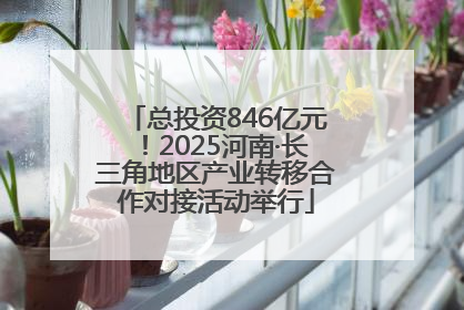 总投资846亿元！2025河南·长三角地区产业转移合作对接活动举行