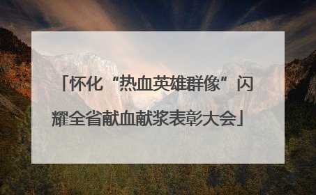 怀化“热血英雄群像”闪耀全省献血献浆表彰大会