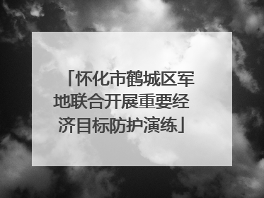 怀化市鹤城区军地联合开展重要经济目标防护演练