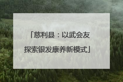 慈利县：以武会友 探索银发康养新模式