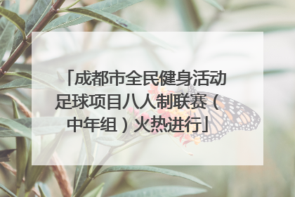 成都市全民健身活动足球项目八人制联赛（中年组）火热进行
