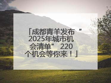 成都青羊发布“2025年城市机会清单” 220个机会等你来！