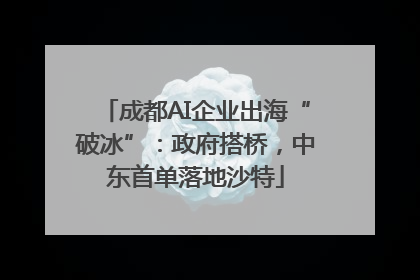 成都AI企业出海“破冰”：政府搭桥，中东首单落地沙特