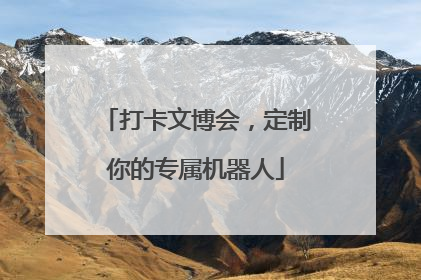 打卡文博会，定制你的专属机器人