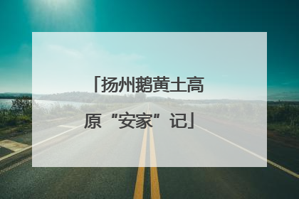 扬州鹅黄土高原“安家”记