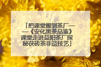 把课堂搬到茶厂——《安化黑茶品鉴》课堂走进益阳茶厂探秘茯砖茶非遗技艺