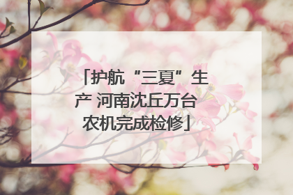 护航“三夏”生产 河南沈丘万台农机完成检修