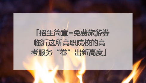 招生简章=免费旅游券 临沂这所高职院校的高考服务“卷”出新高度
