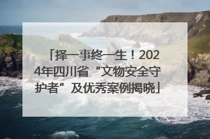 择一事终一生！2024年四川省“文物安全守护者”及优秀案例揭晓