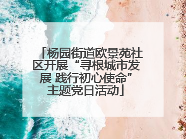 杨园街道欧景苑社区开展“寻根城市发展 践行初心使命”主题党日活动