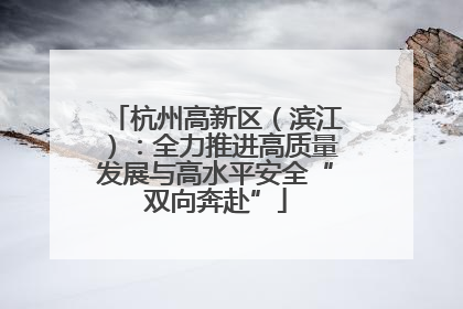 杭州高新区（滨江）：全力推进高质量发展与高水平安全“双向奔赴”