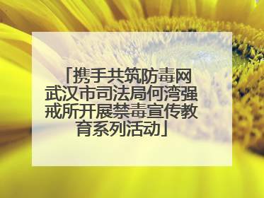 携手共筑防毒网 武汉市司法局何湾强戒所开展禁毒宣传教育系列活动