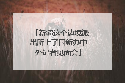 新疆这个边境派出所上了国新办中外记者见面会