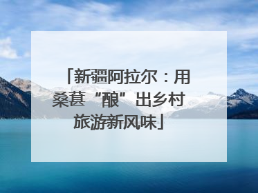 新疆阿拉尔：用桑葚“酿”出乡村旅游新风味