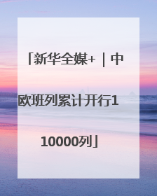 新华全媒+｜中欧班列累计开行110000列