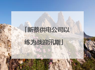 新蔡供电公司以练为战迎汛期
