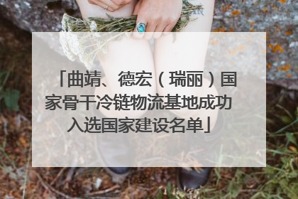 曲靖、德宏（瑞丽）国家骨干冷链物流基地成功入选国家建设名单