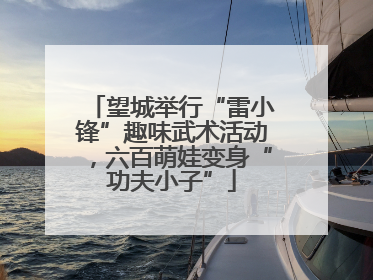 望城举行“雷小锋”趣味武术活动，六百萌娃变身“功夫小子”