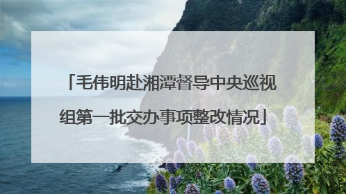 毛伟明赴湘潭督导中央巡视组第一批交办事项整改情况