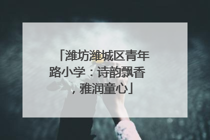 潍坊潍城区青年路小学：诗韵飘香，雅润童心