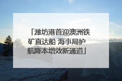 潍坊港首迎澳洲铁矿直达船 海事局护航降本增效新通道