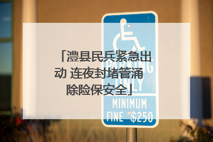 澧县民兵紧急出动 连夜封堵管涌除险保安全