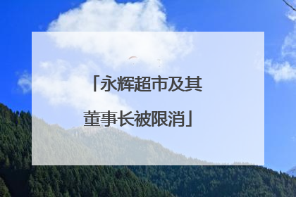 永辉超市及其董事长被限消