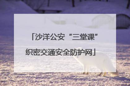 沙洋公安“三堂课”织密交通安全防护网