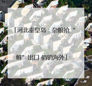 河北秦皇岛：杂粮抢“鲜”出口 俏销海外
