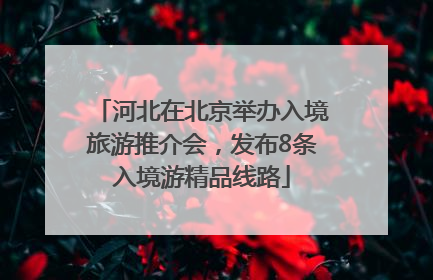 河北在北京举办入境旅游推介会，发布8条入境游精品线路