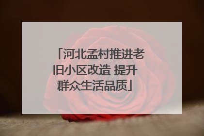 河北孟村推进老旧小区改造 提升群众生活品质