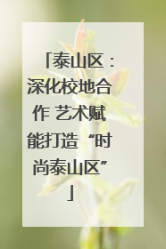 泰山区：深化校地合作 艺术赋能打造“时尚泰山区”