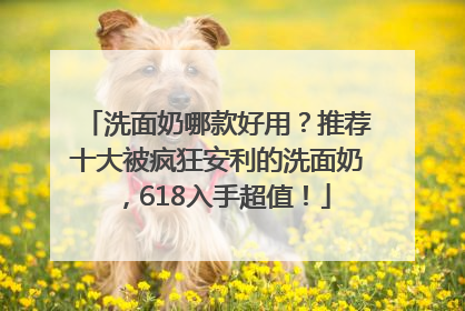 洗面奶哪款好用？推荐十大被疯狂安利的洗面奶，618入手超值！