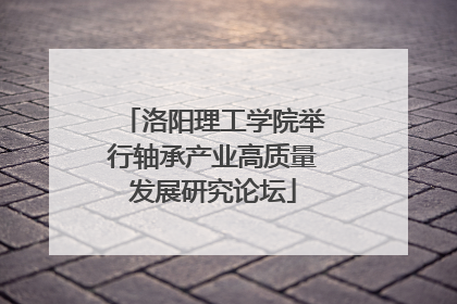 洛阳理工学院举行轴承产业高质量发展研究论坛