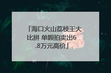 海口火山荔枝王大比拼 单颗拍卖出6.8万元高价