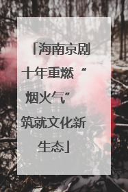 海南京剧十年重燃“烟火气” 筑就文化新生态