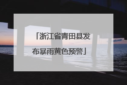 浙江省青田县发布暴雨黄色预警