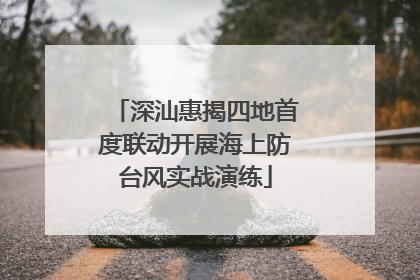 深汕惠揭四地首度联动开展海上防台风实战演练