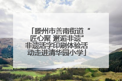 滕州市善南街道“匠心聚 邂逅非遗”非遗活字印刷体验活动走进清华园小学
