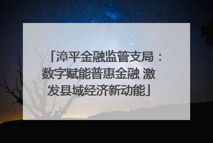漳平金融监管支局：数字赋能普惠金融 激发县域经济新动能