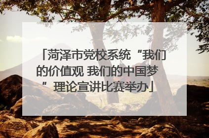 菏泽市党校系统“我们的价值观 我们的中国梦”理论宣讲比赛举办