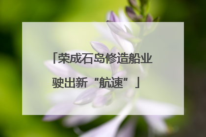 荣成石岛修造船业驶出新“航速”