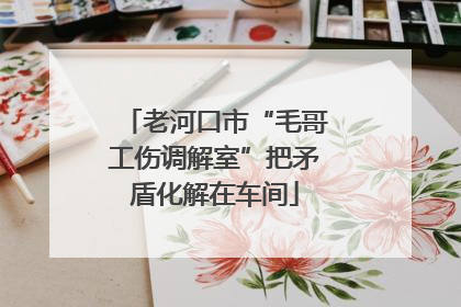 老河口市“毛哥工伤调解室”把矛盾化解在车间