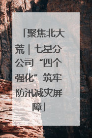聚焦北大荒｜七星分公司“四个强化”筑牢防汛减灾屏障
