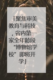 聚焦审美教育与科技，省内第一家全年龄段“博物馆学校”即将开学