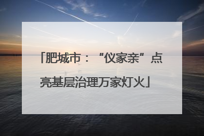 肥城市：“仪家亲”点亮基层治理万家灯火