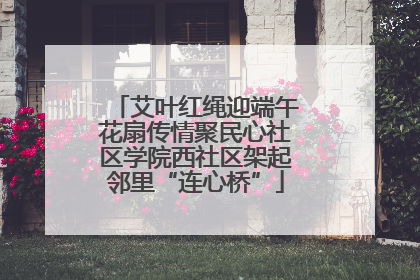 艾叶红绳迎端午花扇传情聚民心社区学院西社区架起邻里“连心桥”